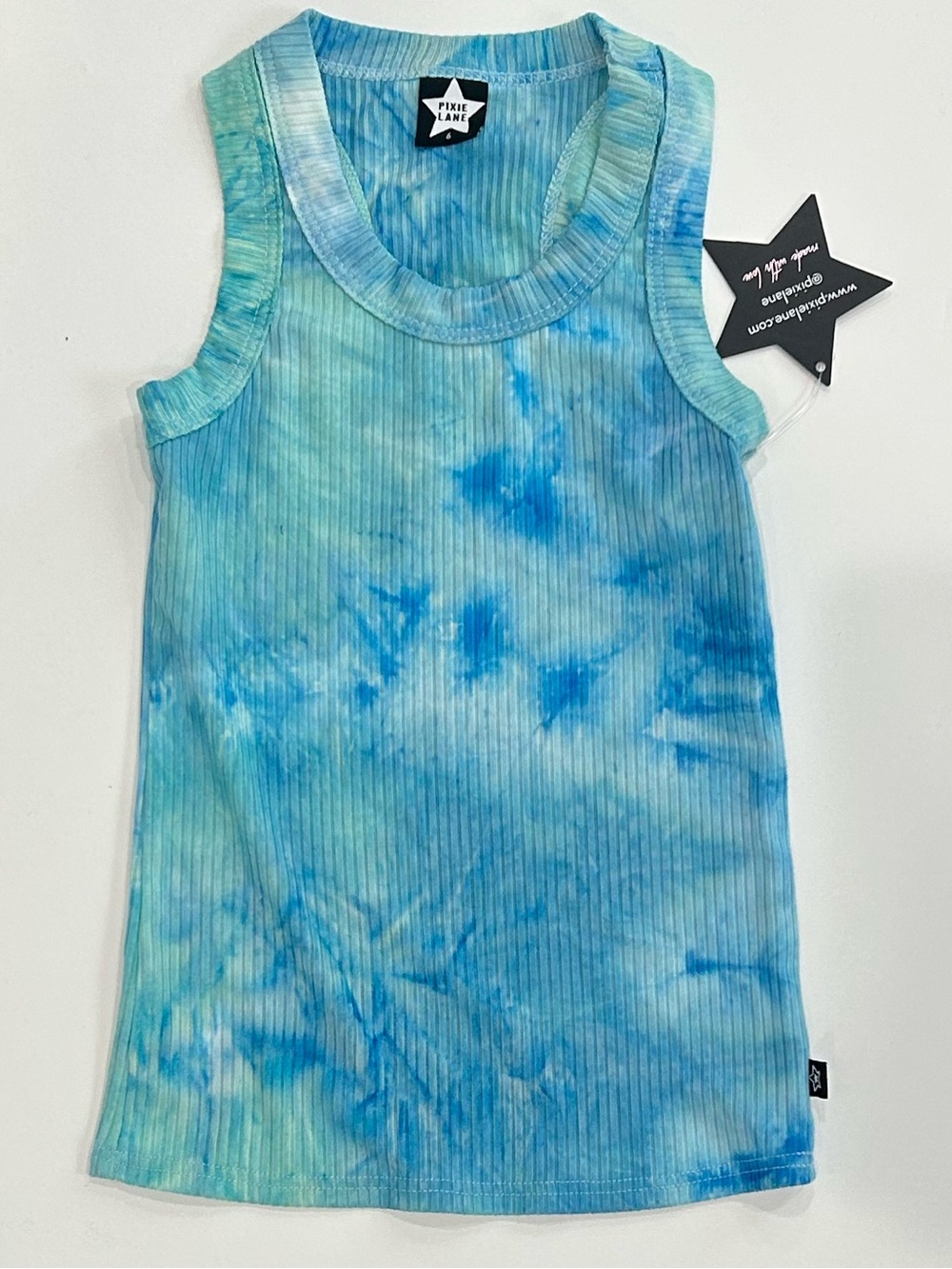 NWT Pixielane Size 6, tie dye tank